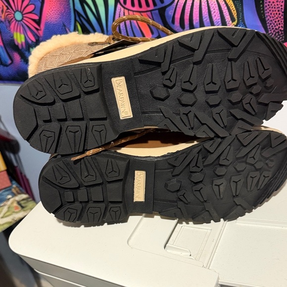 Bearpaw Tan Woman Rain, Snow, Boots Sz 9 Water Proof *Wool Lining Real Fur*. Nwt - Picture 7 of 11